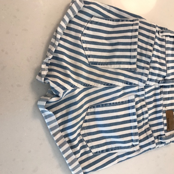 Striped High Rise Shorts - Picture 2 of 3